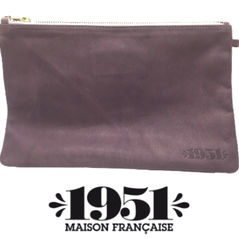 1951 Maison Francaise Mauve Clutch Purse fr PARIS